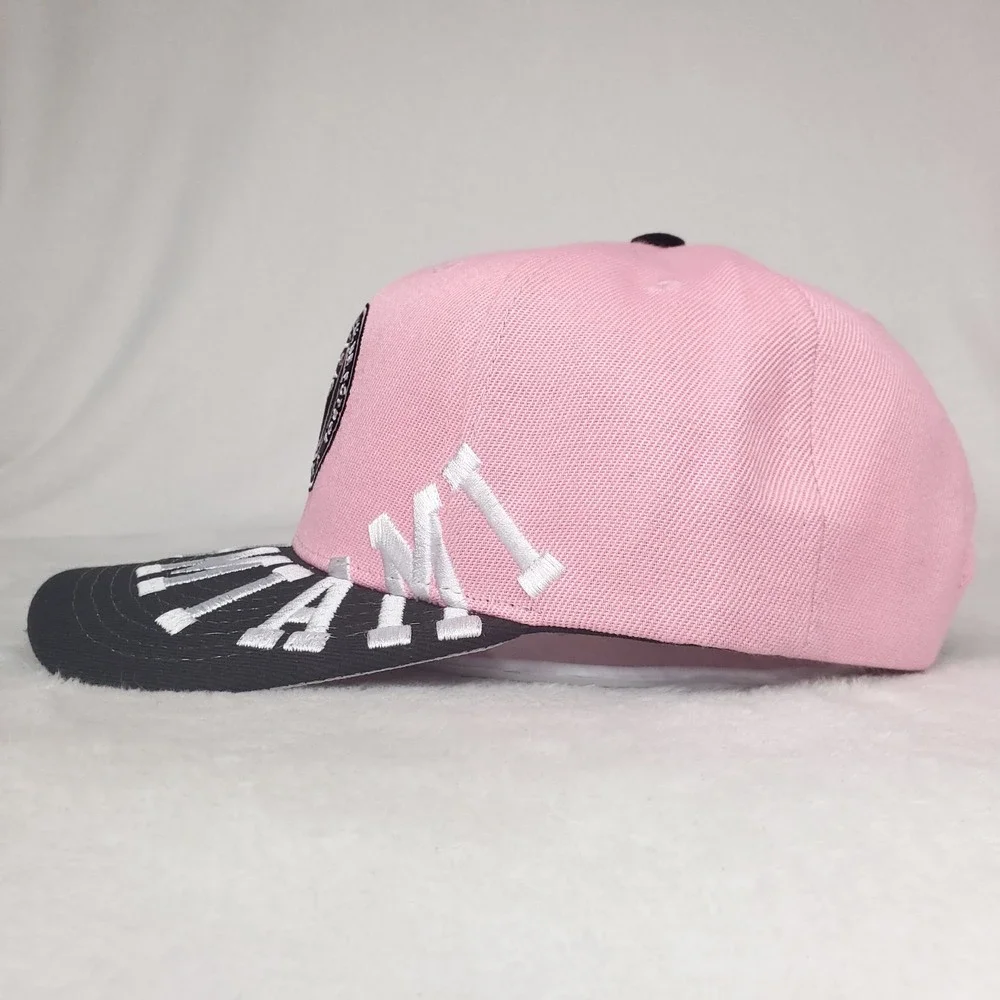 Inter Miami CF Mitchell & Ness‎ MLS Pro Fit Snapback Hat Cap Pink Black NWT